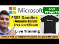 Microsoft Free Course With Project And Certificate Web Development Python Free T-shirt AI ML