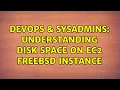 DevOps SysAdmins understanding disk space on ec2 freebsd instance 3 Solutions