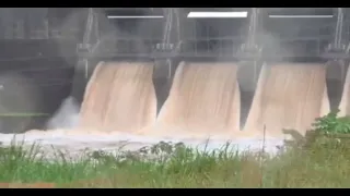 Represa del Acaray abre compuertas ante el aumento del caudal