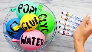 Making Slime With Balloons! Coloring With Tricolor Markers! ASMR!