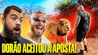 DORÃO ACEITOU A APOSTA NO SAFARI! $5000 PRA CHEGAR PERTO DO LEÃO