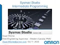 Omron Sysmac Studio Virtual Training Session 3 - 2022