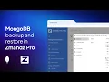 How to Back Up and Restore MongoDB Databases with Zmanda Pro
