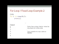 Python Lesson 10 - Fixed Loops