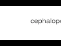 How to pronounce cephalopod