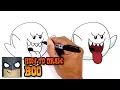 How to Draw Boo Super Mario Bros