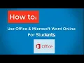 Students How to Access Microsoft Word with Your LAUSD Email