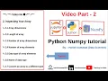 Python Numpy Tutorial in Hindi Numpy library in python Numpy Tutorial in hindi part-2
