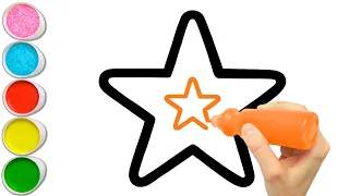 ✨⭐✨ Learn Through Play with Beautiful Stars Coloring for Kids 💫 Hand-Drawn Art #442