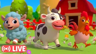 🚜🐮 Farm Nursery Rhymes for Babies & Toddlers | Kids Learning Songs | HeyKids