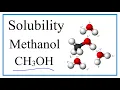 Is CH3OH Methanol Soluble or Insoluble in Water