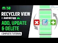 Android Recycler View How to Insert Update and Delete Item Android Tutorial