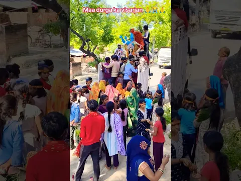 maa durga ka visarjan 🙏😭🙏#viral #shorts #viral murti #shorts #murti visarjan short video