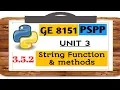 GE 8151 PSPP NOTES - 3 5 2 STRING FUNCTIONS METHODS