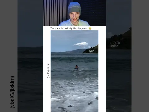 The water is basically his playground 😭