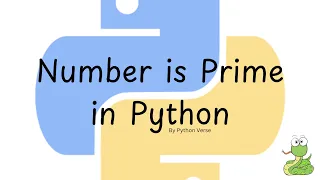 How to Check if a Number is Prime in Python Python Coding Interview Question
