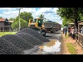 Lagu Next-Level Base! Expert Gravel Road Base Spreading By Strong KOMATSU D58 \u0026 Trucks Carrying Gravel