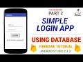 Simple Login App using Database Tutorial - User Registration PART 2