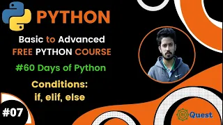 Day-7 60 Days of Python Python Bangla Tutorials If Elif Else Conditional Statements in Python