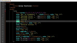 PHP MySQL Tutorial 15 Array Functions YouTube