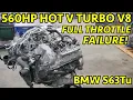 LOCKED UP 560HP BMW M5 S63Tu Hot-V Turbo V8 Teardown What Killed This Engine At Just 102K Miles