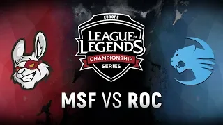 MSF vs. ROC - Week 9 Day 2 | EU LCS Summer Split | Misfits Gaming vs. Team Roccat (2018)