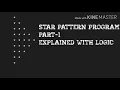 Star pattern program in java part-1 explained with logic