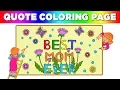 Quote Coloring Page - Best Mom Ever Motivational Inspiring Quotes