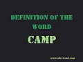 Definition of the word Camp