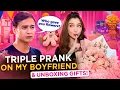 Download Lagu TRIPLE PRANK \u0026 UNBOXING GIFTS WITH PAPI CHULO!!