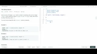 LeetCode 704 Binary Search - JavaScript