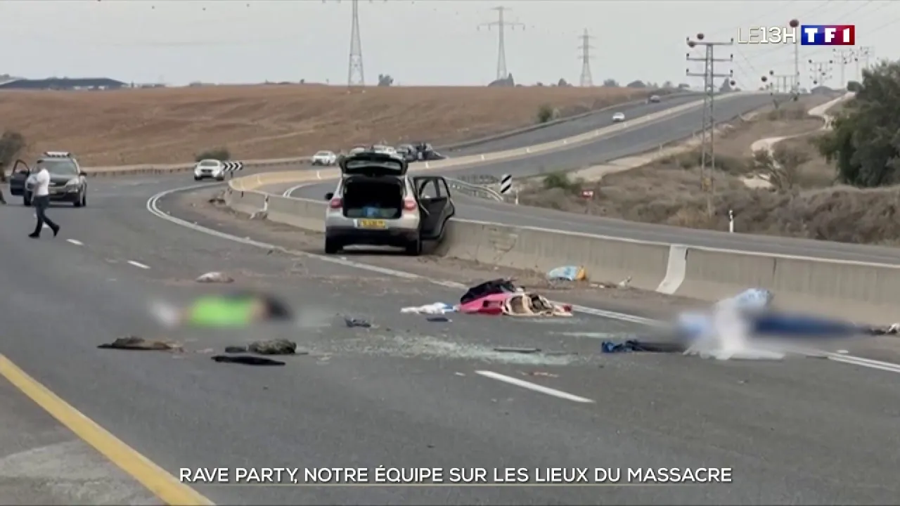 Attaque par le Hamas d'une rave party en Israël, notre équipe sur les lieux du massacre