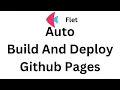 Flet Tutorial - Auto build Deploy Github Pages