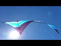 Helping a friend fly a quad line kite for the very 1st time - A Revolution Kite