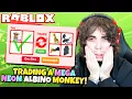 What People Trade for a MEGA NEON ALBINO MONKEY in Adopt Me Roblox