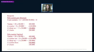 TOP AV CONT GERENCIAL - Correção de Exercícios: Custeio Variável - GRAVADA