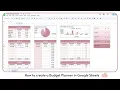 How to create a Budget Tracker in Google Sheets Step by step Tutorial