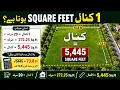 1 Kanal Kitne Square Feet Hota Hai