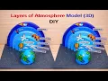 layers of atmosphere model 3d - science project for exhibition