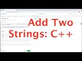 Add two strings in C Given two numbers as strings add them