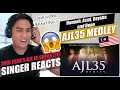 Download Lagu SINGER REACTS to AJL35 Medley - Hannah Delisha, Azmi Saat, Raysha Rizrose \u0026 Dean Eiman