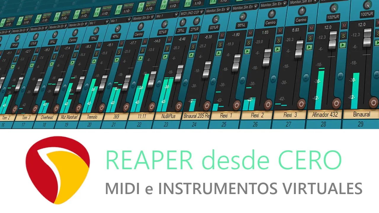 MIDI e Instrumentos Virtuales - Introducción 🔴🔵 REAPER en ESPAÑOL - TUTORIAL ATemporal