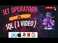 Set Operators SQL in 1 In Out of Set Operator to Crack Product Based By Durgesh Yadav