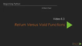 6 3 Return Versus Void Functions