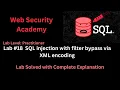 SQL injection with filter bypass via XML encoding Lab Hindi