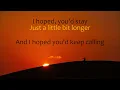 Calum Scott - Come Back Home (LYRICS)
