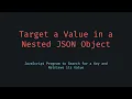 Target Value in Nested JSON