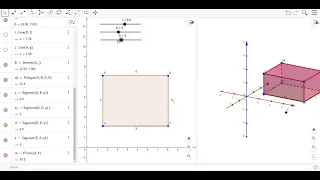 Create cuboid with L B H sliders on Geogebra Find LSA and TSA 3D Geometry