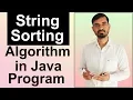 String Sorting in Java by Deepak Hindi