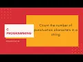 C Strings 26 Count the number of punctuation characters in a string C Programming